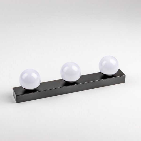 Brilagi - LED osvetlenie kúpeľňového zrkadla HOLLYWOOD 3xLED/3W/230V IP44 čierna