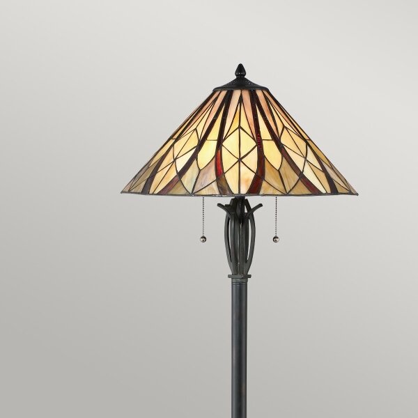 Elstead QZ-VICTORY-FL - Stojacia lampa Tiffany VICTORY 2xE27/60W/230V