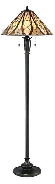 Elstead QZ-VICTORY-FL - Stojacia lampa Tiffany VICTORY 2xE27/60W/230V
