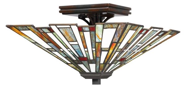 Quoizel QZ-MAYBECK-F - Stropné svietidlo Tiffany MAYBECK 2xE27/60W/230V
