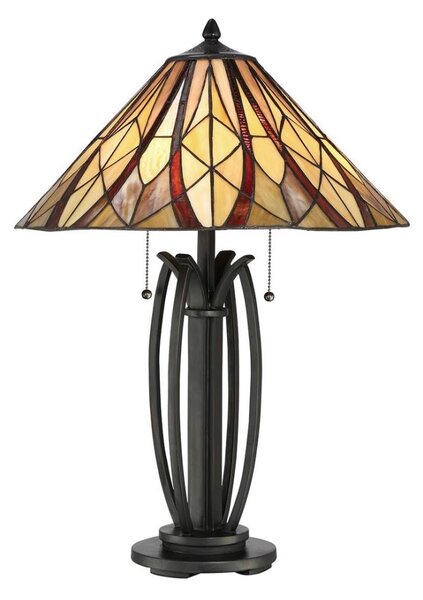 Elstead QZ-VICTORY-TL - Stolná lampa Tiffany VICTORY 2xE27/60W/230V