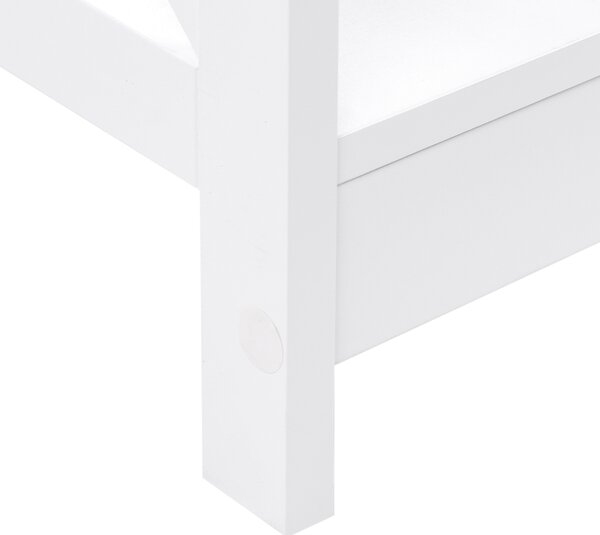 Konzolový stolík biela MDF 80 x 100 x 30 cm 1 zásuvka 2 police úložný priestor moderný rustikálny štýl obývačka predsieň