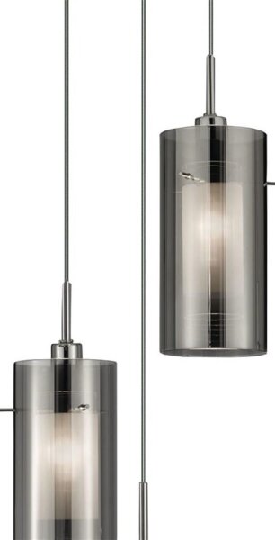 Searchlight 2300-3SM - Luster na lanku DUO 3xE14/60W/230V antracit