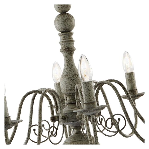 Searchlight 2268-8GY - Luster na reťazi GREYTHORNE 8xE14/40W/230V