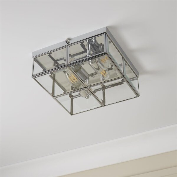 Searchlight 6769-26CC - Stropné svietidlo FLUSH 2xE14/40W/230V chróm