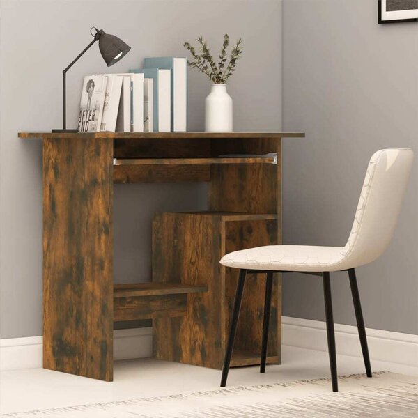 Maison Exclusive - písací stôl z dymového dubu 80x45x74 cm drevený materiál
