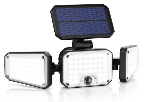 Solárne LED svietidlo Brandson s detektorom pohybu, solárna lampa do exteriéru, solárne vonkajie svietidlo, solárne nástenné svietidlo, 3000 K / 4000 K / 6500 K, akumulátor 1500 mAh