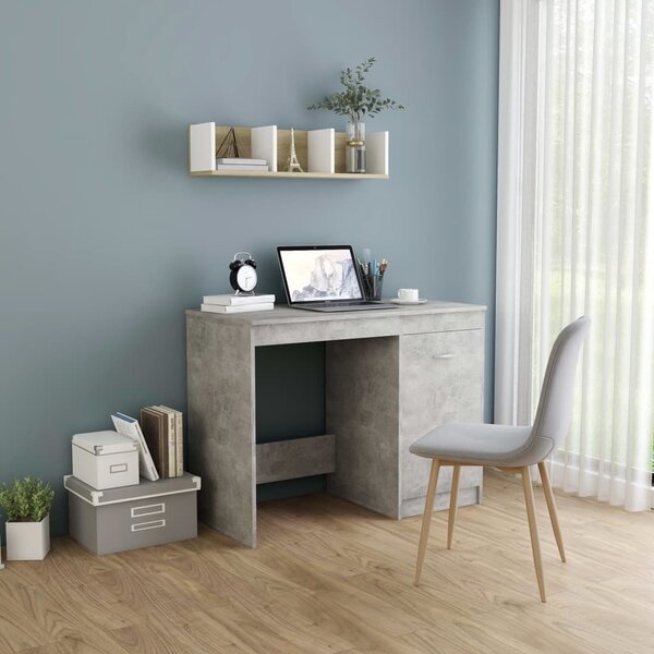 Maison Exclusive - písací stôl betónovo sivý 100x50x76 cm drevený materiál