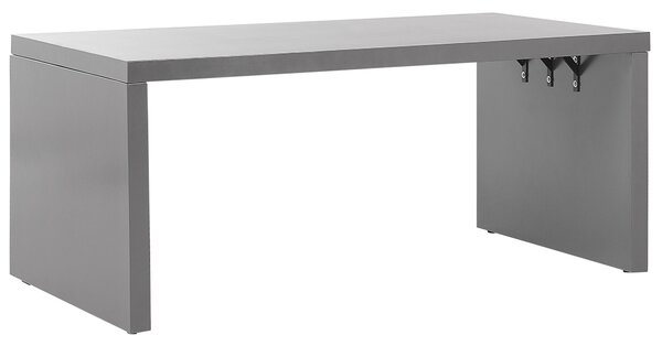Záhradný jedálenský stôl sivý betónový 180 x 90 cm pre 6 osôb moderný industriálny štýl