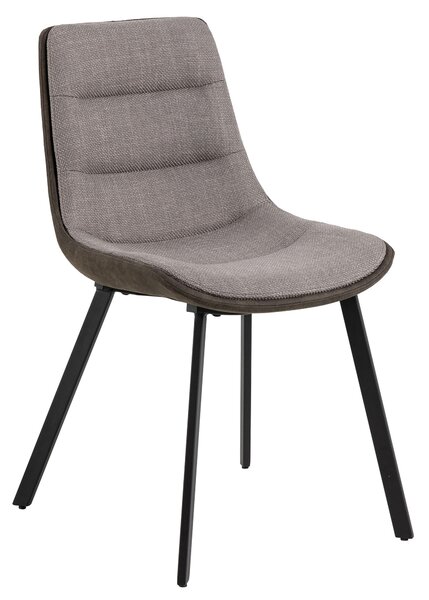 IDA Svetlošedá Taupe / Hnedá Antracit (látka Basel 34 / Preston 96) - MODERNÁ ČALÚNENÁ STOLIČKA DO OBÝVAČKY/JEDÁLNE LOFT