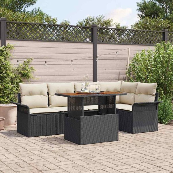 Maison Exclusive - Záhradný nábytok s úloným priestorom 6 ks ierny Poly Rattan