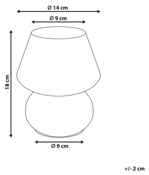 Stolná lampa na nočný stolík zelená sklenená okrúhly podstavec s káblom tienidlo moderné svietidlo
