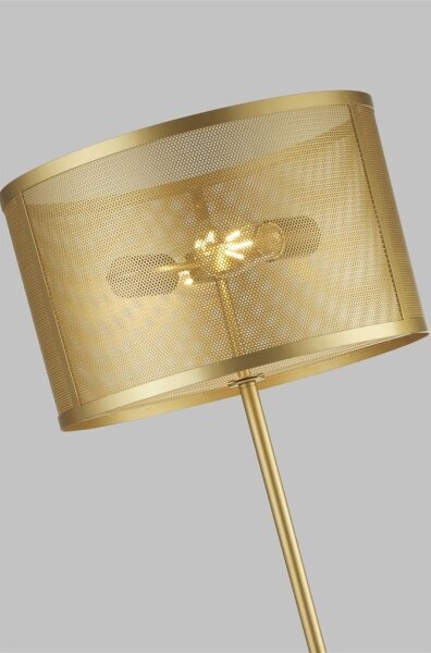 Searchlight EU2832-2GO - Stojacia lampa FISHNET 2xE27/60W/230V zlatá