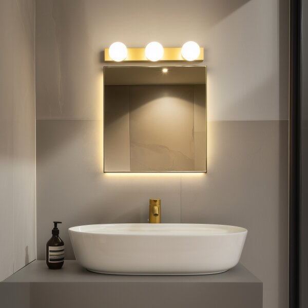 Brilagi - LED kúpeľňové osvetlenie zrkadla HOLLYWOOD 3xLED/3W/230V IP44 zlaté