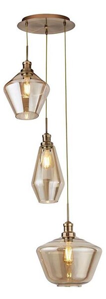 Searchlight 5423-3AB - Luster na lanku MIA 3xE27/60W/230V mosadz