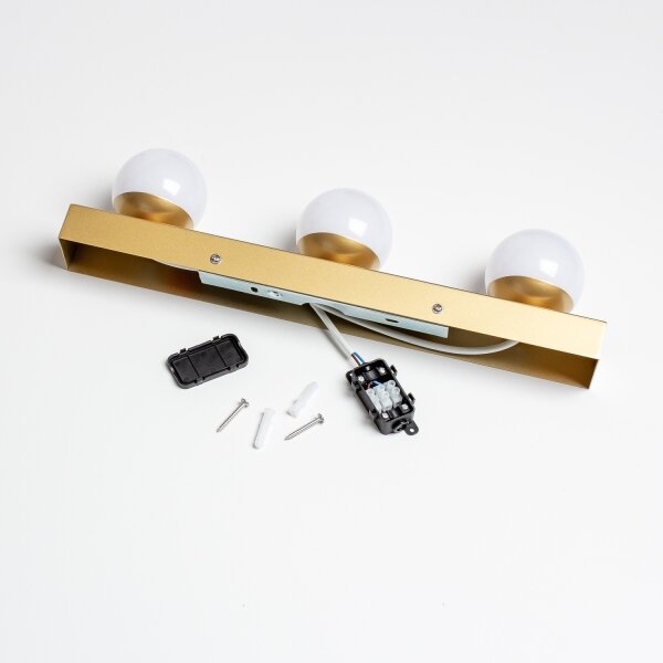 Brilagi - LED kúpeľňové osvetlenie zrkadla HOLLYWOOD 3xLED/3W/230V IP44 zlaté