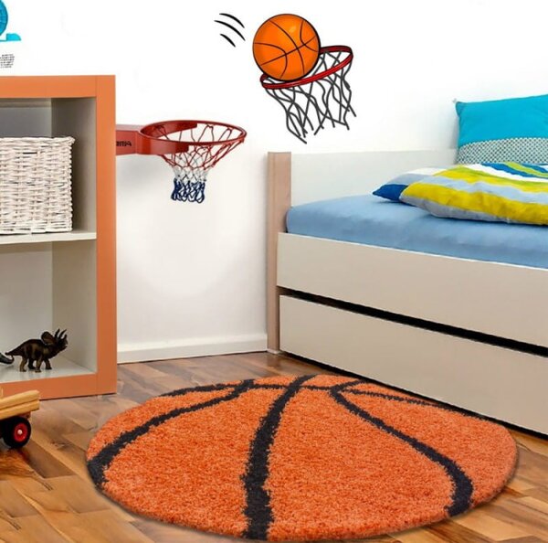 Detský koberec Fun oranžová lopta, kruh