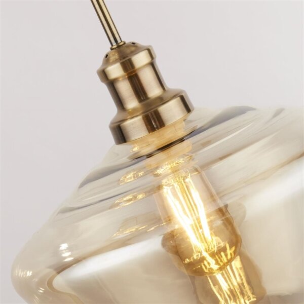 Searchlight 5423-3AB - Luster na lanku MIA 3xE27/60W/230V mosadz