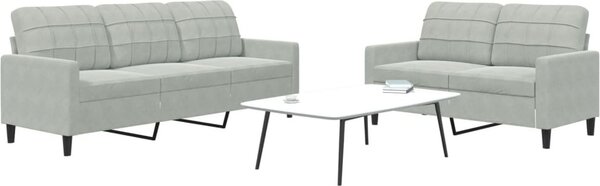 Maison Exclusive – 2-dielna sedacia súprava s vankúmi, svetlosivý zamat