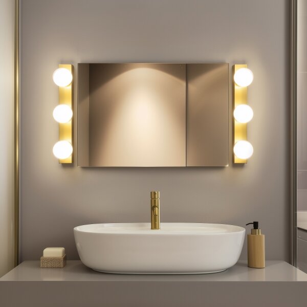 Brilagi - LED kúpeľňové osvetlenie zrkadla HOLLYWOOD 3xLED/3W/230V IP44 zlaté