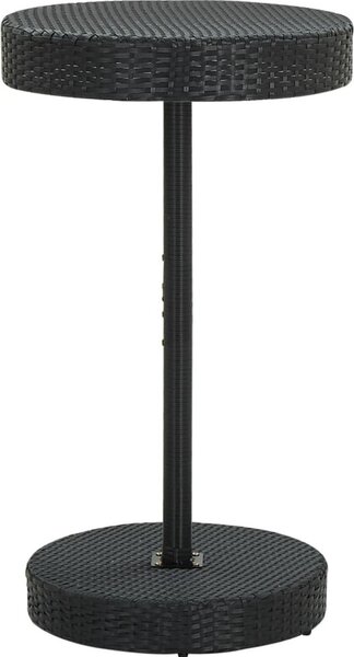 Maison Exclusive - Záhradný stôl ierny 60,5x106 cm Poly Rattan