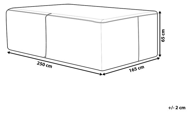 Ochranná plachta na záhradný nábytok sivá PVC polyester 250 x 165 x 65 cm kryt proti dažďu