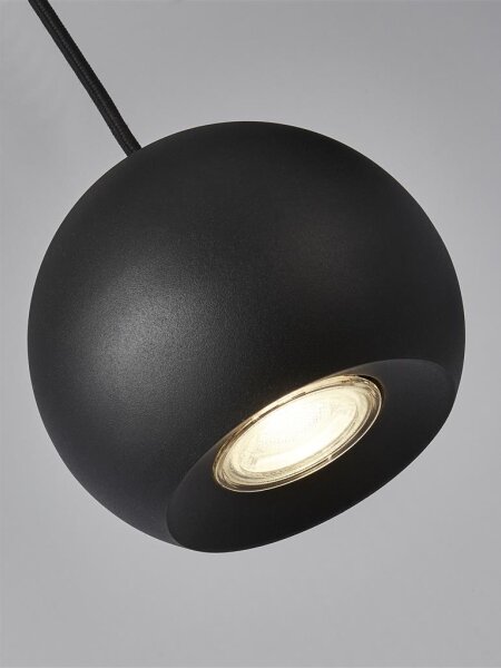 Searchlight 1014-4BK - Luster na lanku EINDHOVEN 4xGU10/50W/230V čierna