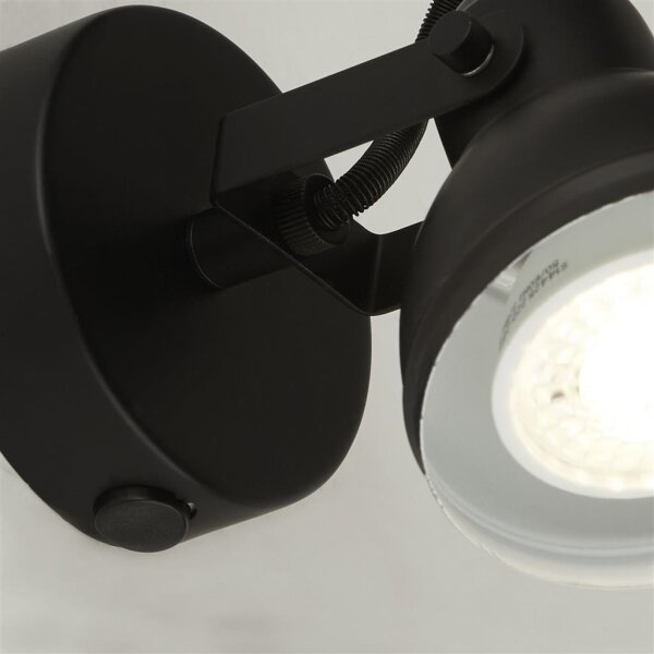 Searchlight 1541BK - Nástenné bodové svietidlo FOCUS 1xGU10/50W/230V čierna