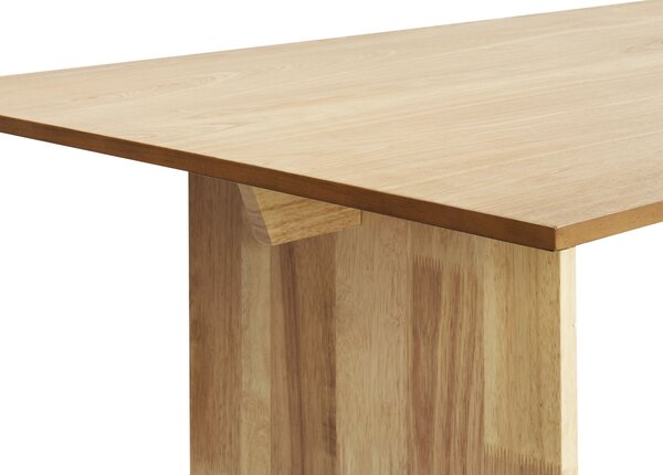 Jedálenský stôl prírodný jaseň MDF 180 x 90 cm nohy z kaučukového dreva dyhovaná doska prírodná povrchová úprava minimalistický štýl