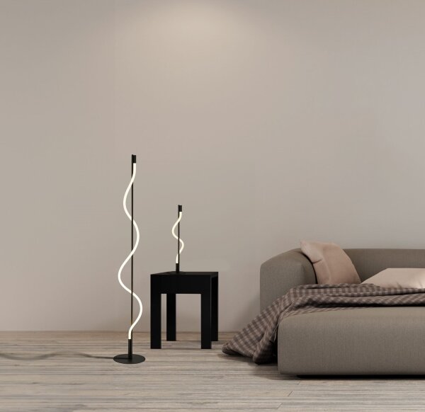 Searchlight EU57212BK - LED Stolná lampa MARILYN LED/8W/230V čierna