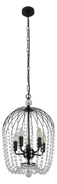 Searchlight 30216-5BK - Luster na reťazi SHOWER 5xE14/60W/230V čierna