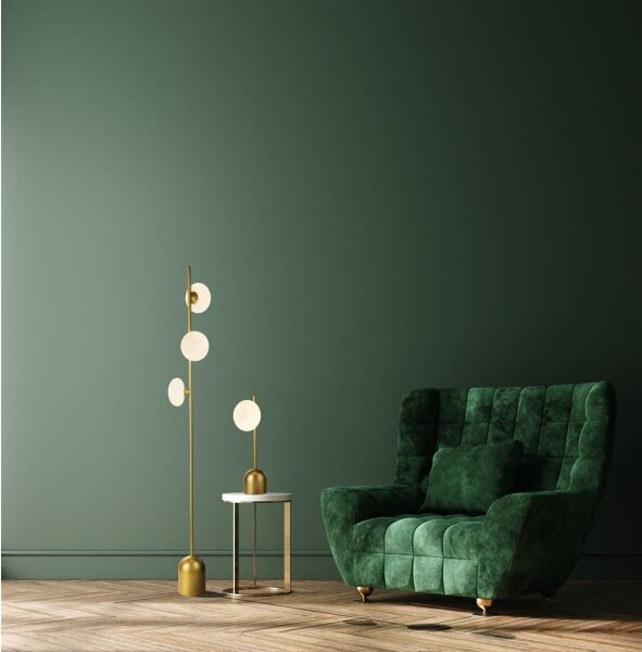 Searchlight EU94040-1GO - Stolná lampa PEBBLE 1xG9/7W/230V zlatá