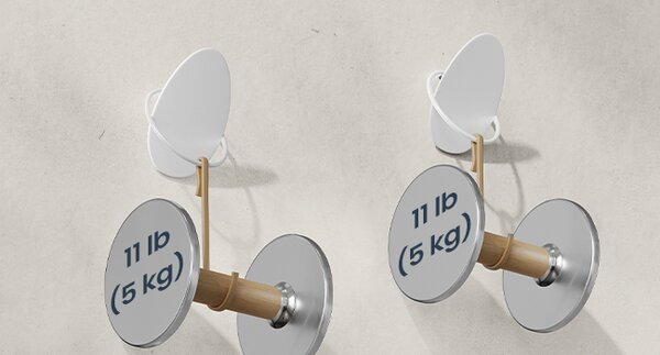 SONGMICS Súprava 4 ks háčikov na oblečenie Ripple biela