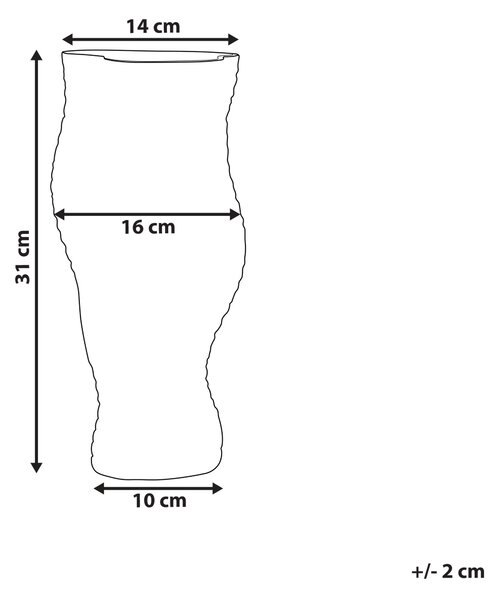 Váza na kvety sivá sklo 31 cm priehľadná lesklý povrch zdobená moderný štýl dekorácie doplnky