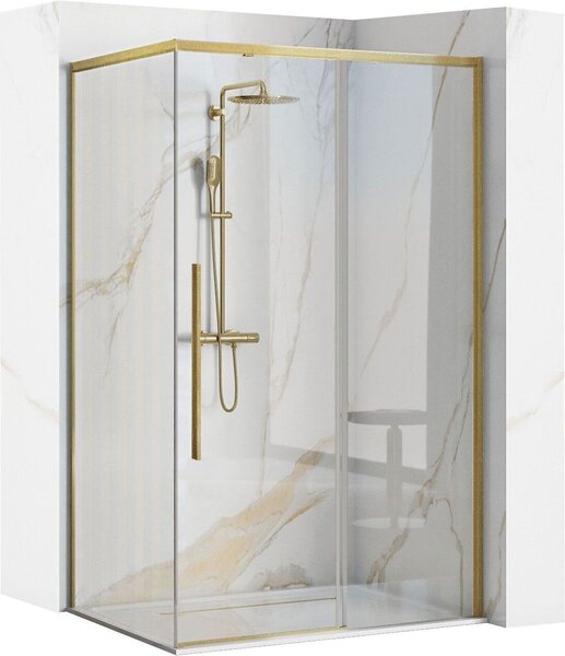Sprchový Kút Rea Solar 90X120 Brush Gold