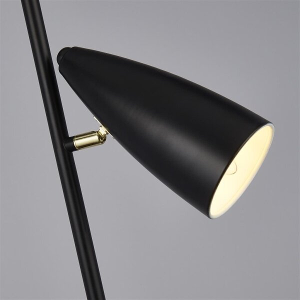 Searchlight EU60971BK - Stojacia lampa STYLUS 2xE14/7W/230V čierna