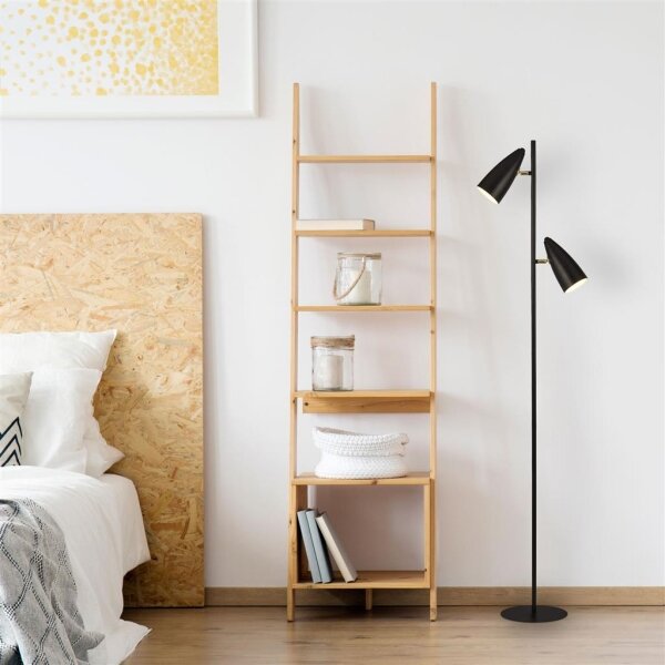 Searchlight EU60971BK - Stojacia lampa STYLUS 2xE14/7W/230V čierna