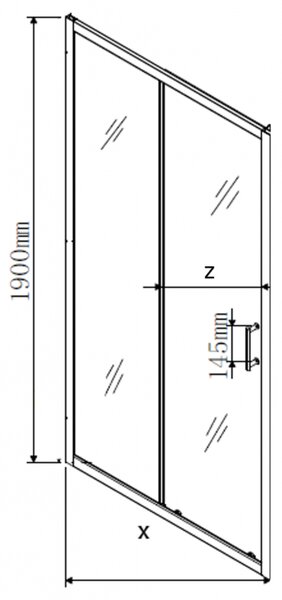 Sprchové dvere MEXEN Apia 125 cm čierne