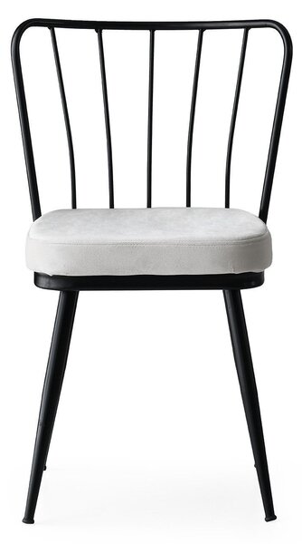 Kalune Design Súprava 4 ks jedálenských stoličiek Yildiz čierna/svetlosivá