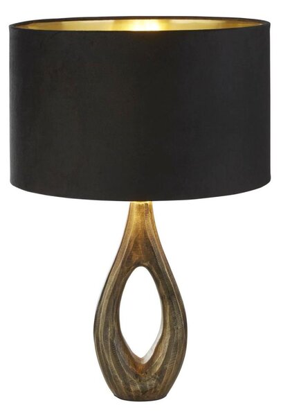 Searchlight EU86531BK - Stolná lampa BUCKLOW 1xE27/40W/230V mosadz