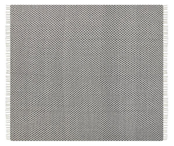 Deka čierna a biela bavlnená geometrický vzor 200 x 220 cm prikrývka na posteľ tradičná obývačka spálňa