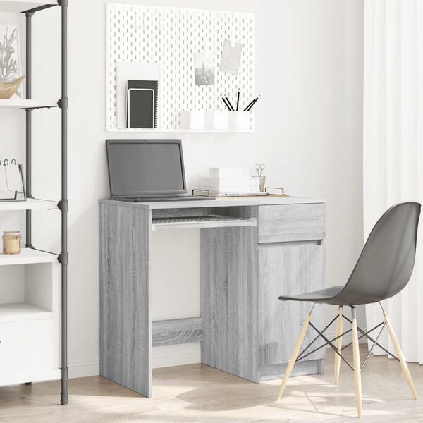 Maison Exclusive - písací stôl sivý Sonoma 86x49x76 cm drevený materiál