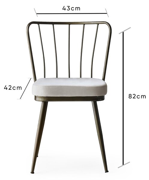 Kalune Design Súprava 4 ks jedálenských stoličiek Yildiz hnedá/béžová