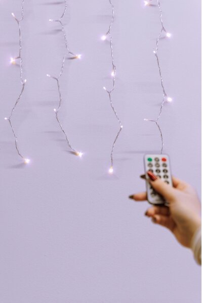 LED vonkajší stmievateľný záves CURTAIN 360xLED/8,4W/230V 2x2 m IP44 teplá biela +DO