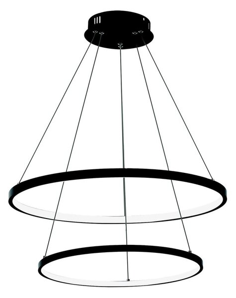 LED Luster na lanku LED/37W/230V 3000K čierna