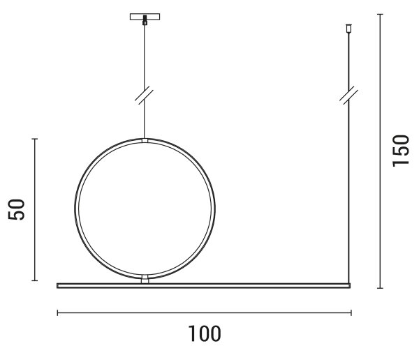 LED Luster na lanku LED/32W/230V 3000K čierna