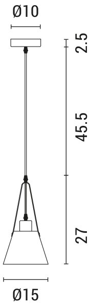 Luster na lanku 1xE27/40W/230V biela