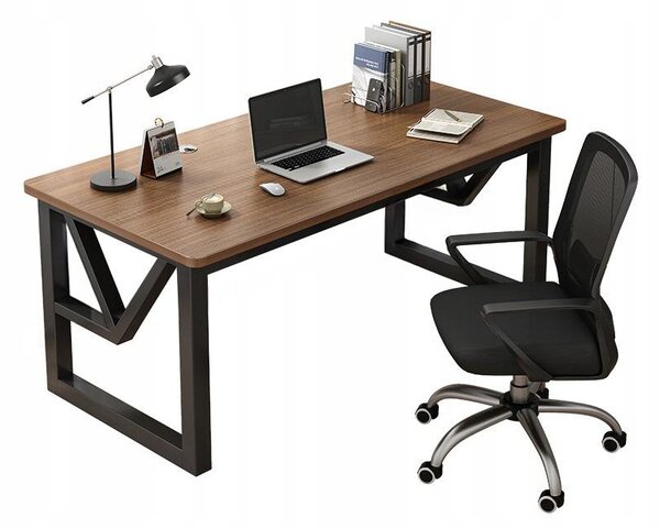 Moderný Herný Stôl Tmavý Buk Industrial Loft 120 Cm