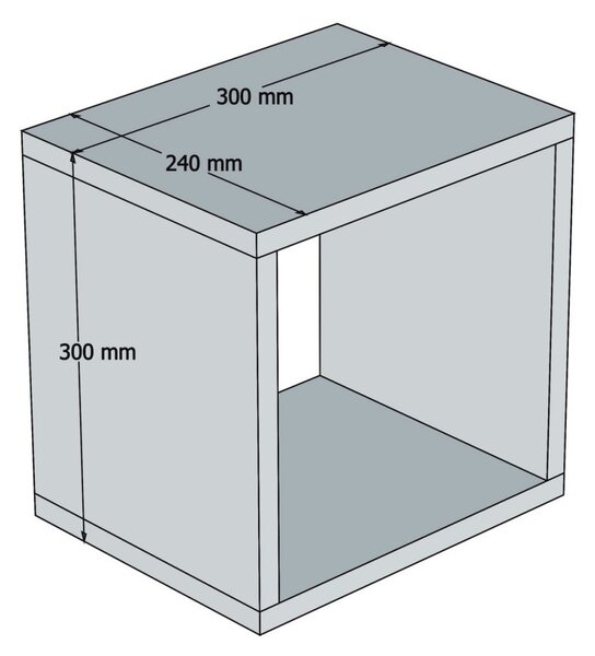 Kalune Design Súprava 5 nástenných políc BOXE biela