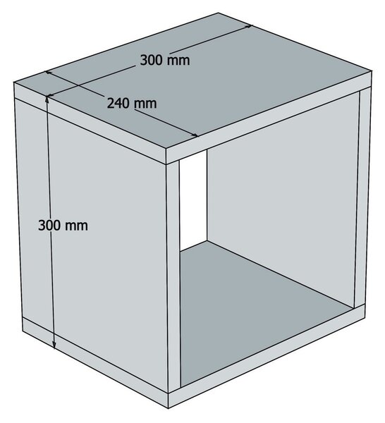 Kalune Design Súprava 5 nástenných políc BOXE modrá